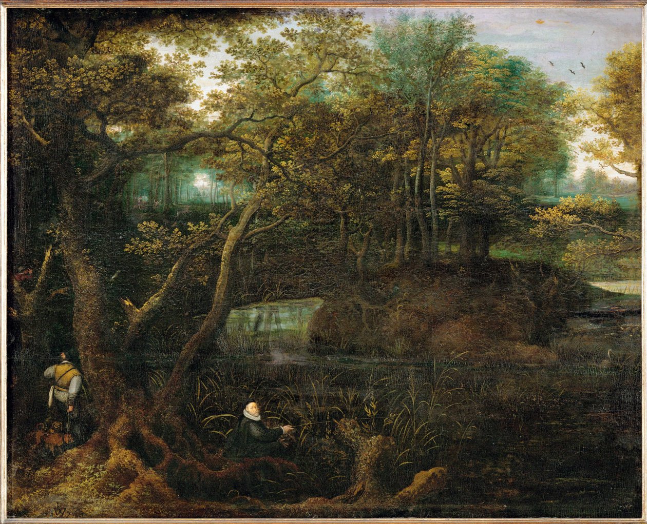 Fisher at the Pond in the Wood by Lucas van Valckenborch