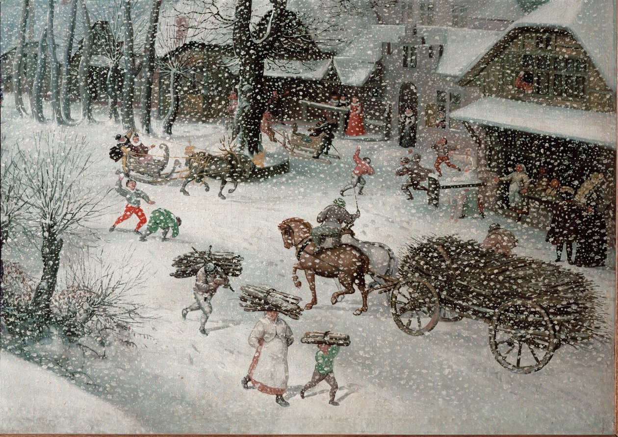 Winter (February) (detail) by Lucas van Valckenborch