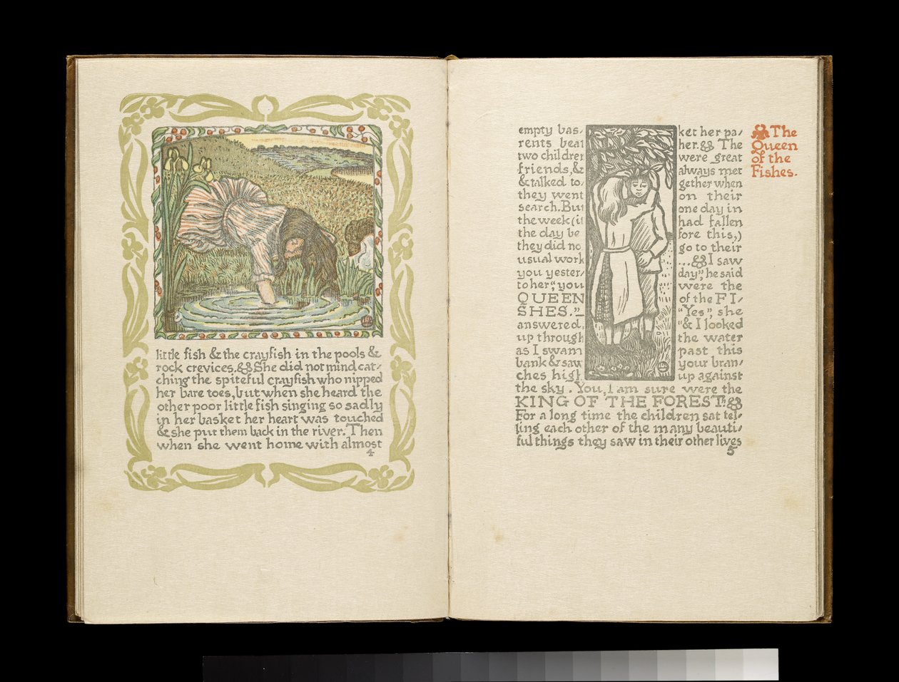 The Queen of the Fishes - Girl fishing for eels by Lucien Pissarro