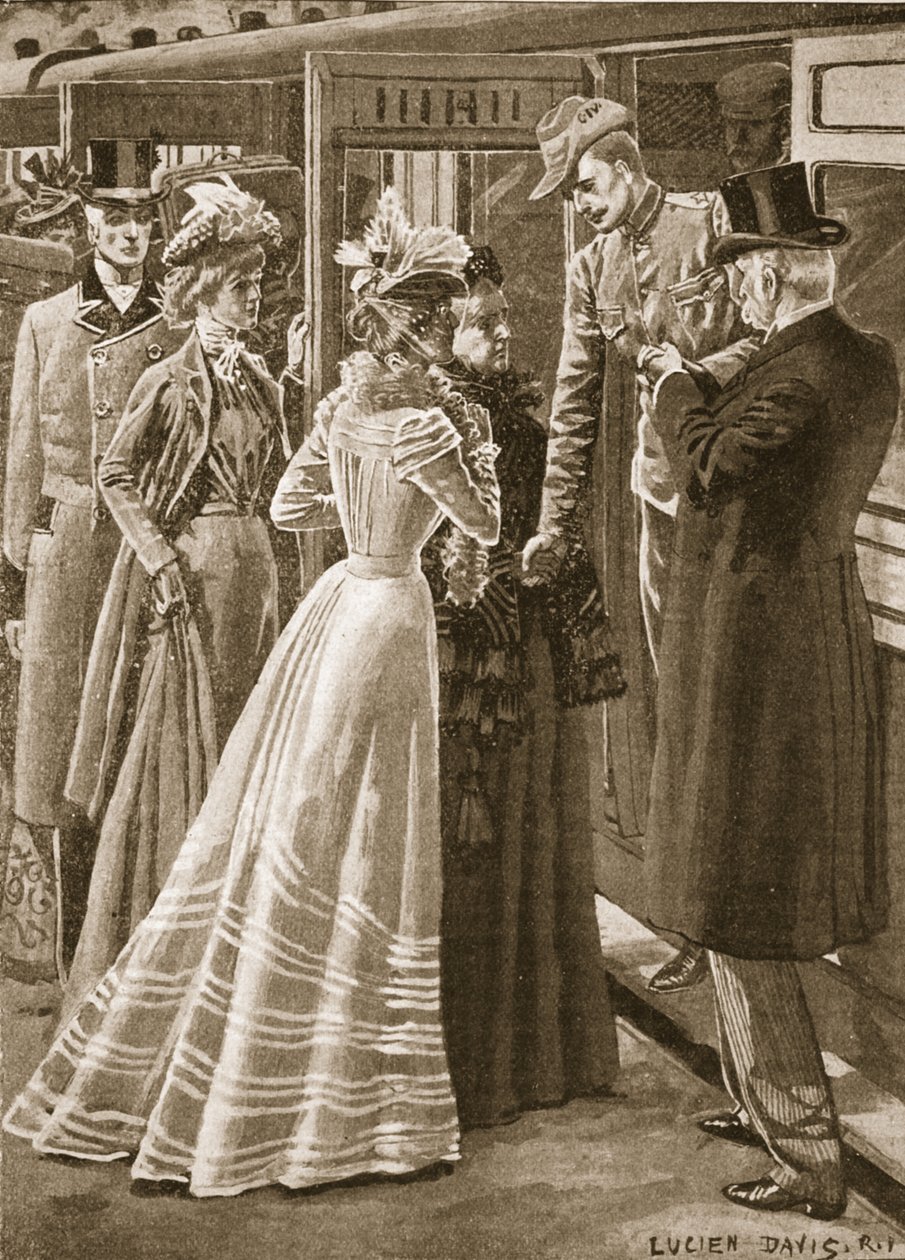 Back from the War: a C.I.V. invalided home, illustration from 