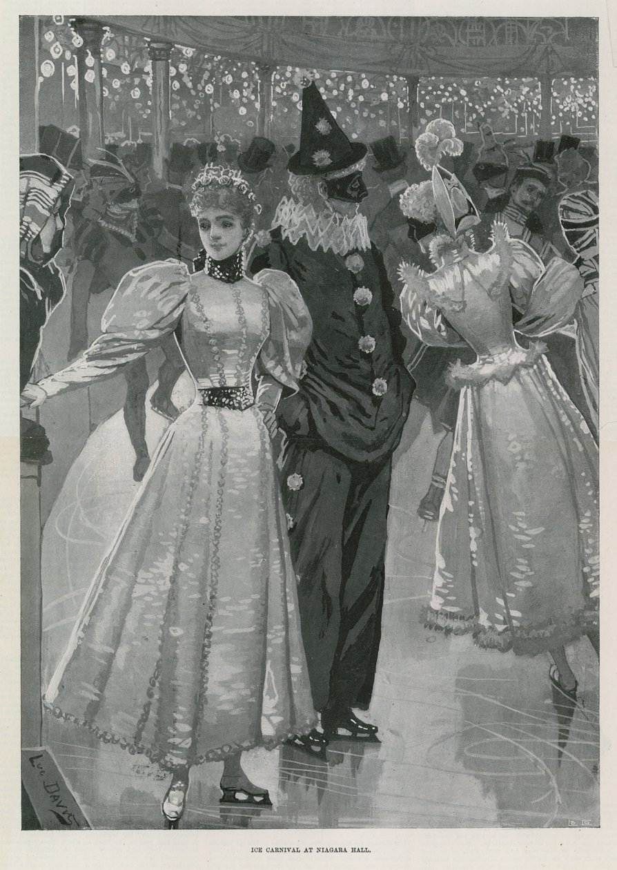 Ice Carnival at Niagara Hall, Westminster London by Lucien Davis