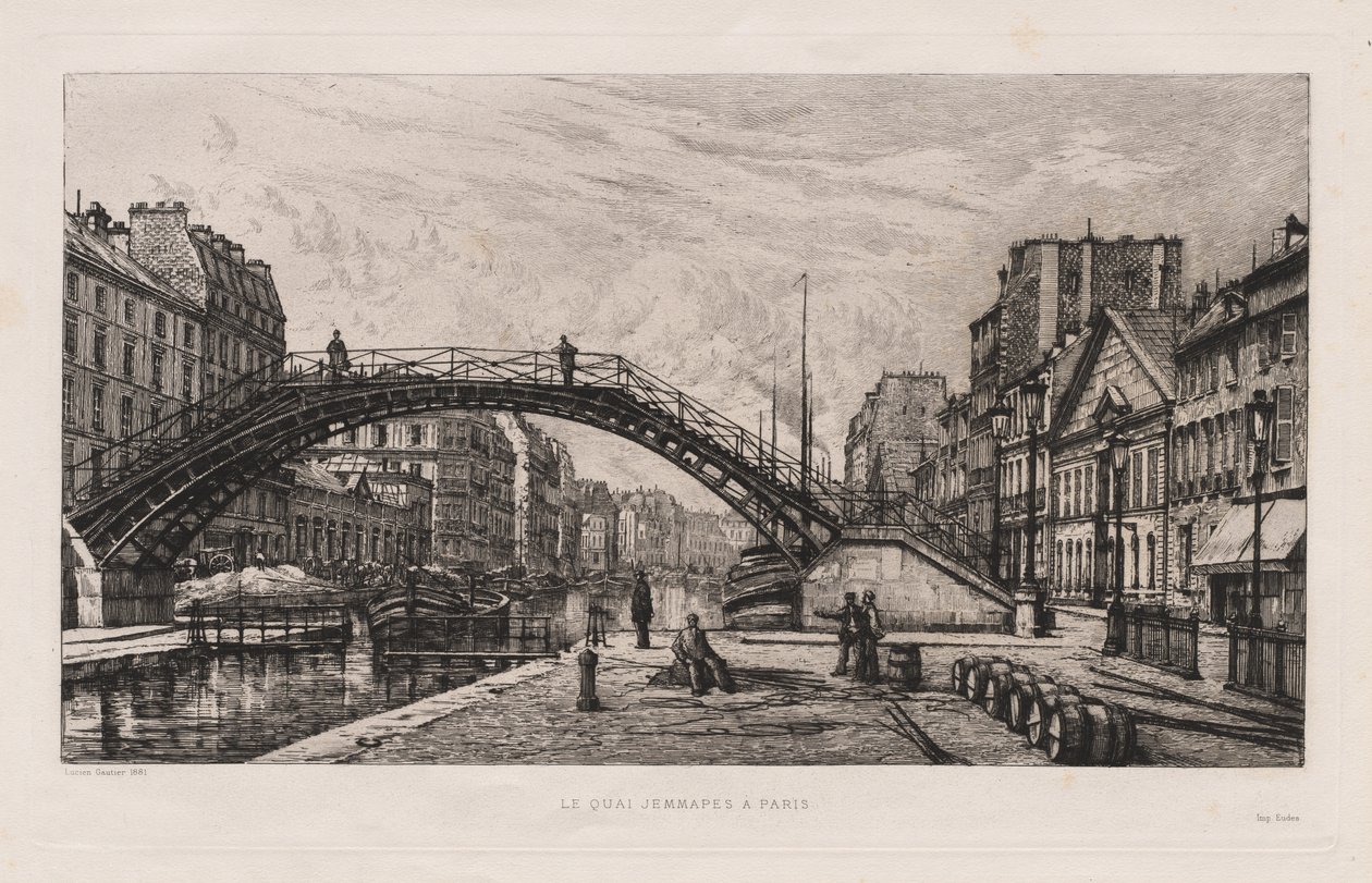 Le Quai Jemmapes à Paris, 1881 by Lucien Gautier