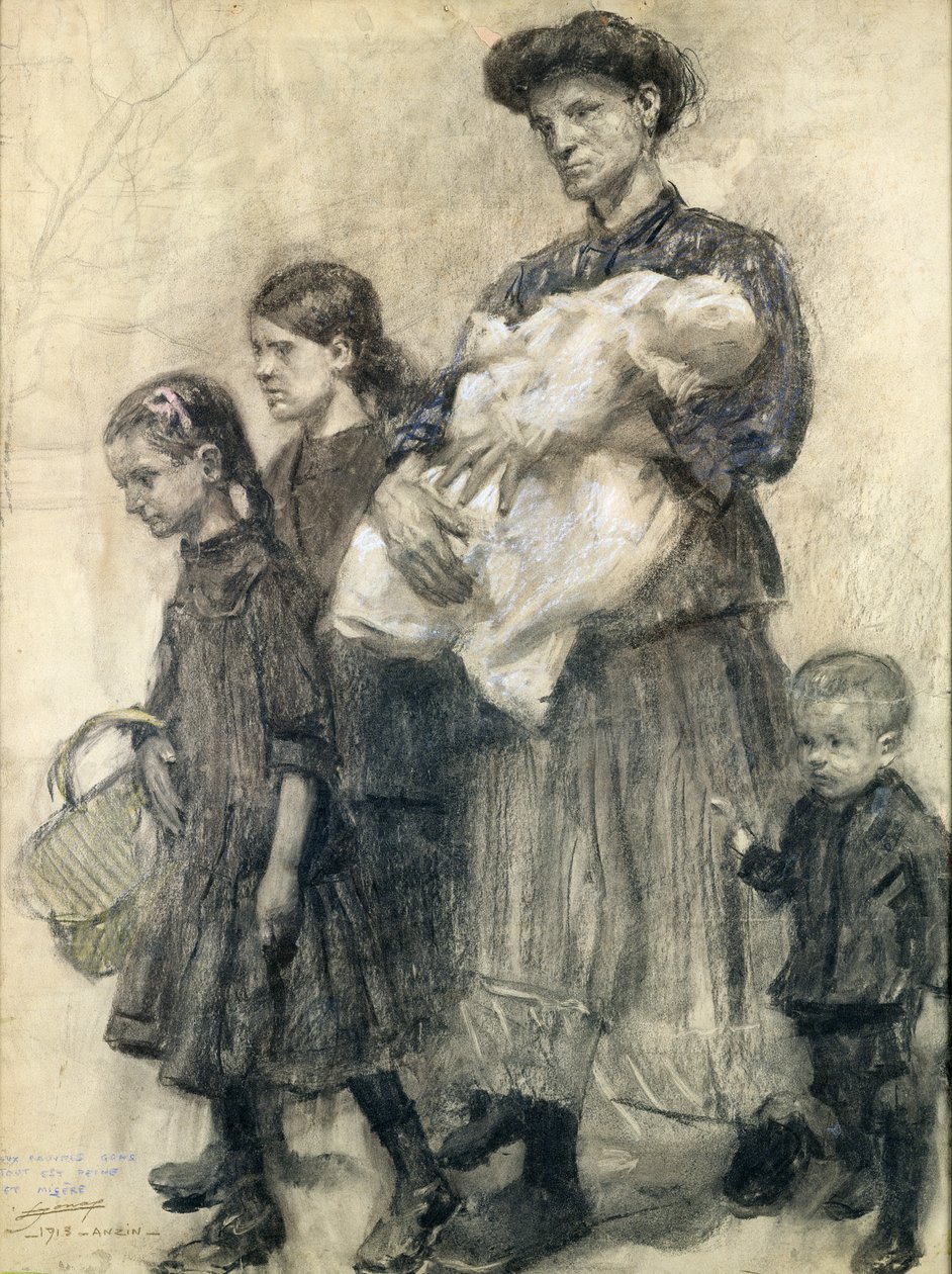 Sadness and Misery Among the Poor of Anzin by Lucien Hector Jonas