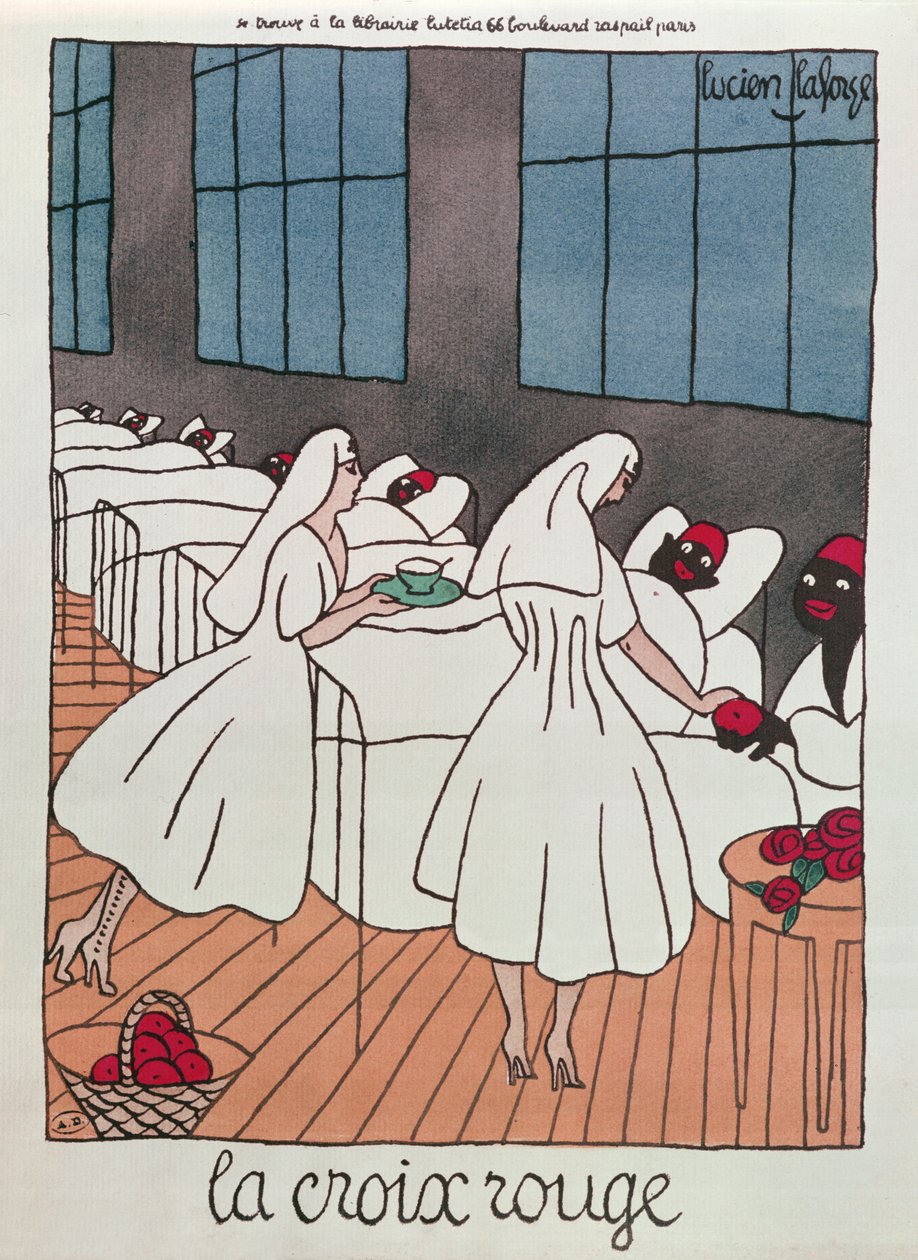 Red Cross Nurses Attending to Wounded Soldiers During the 1st World War by Lucien Laforge