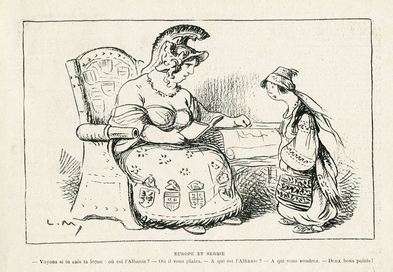 Illustration in Le Rire, 01/11/13 - Europe and Serbia - War of 14-18 by Lucien Metivet