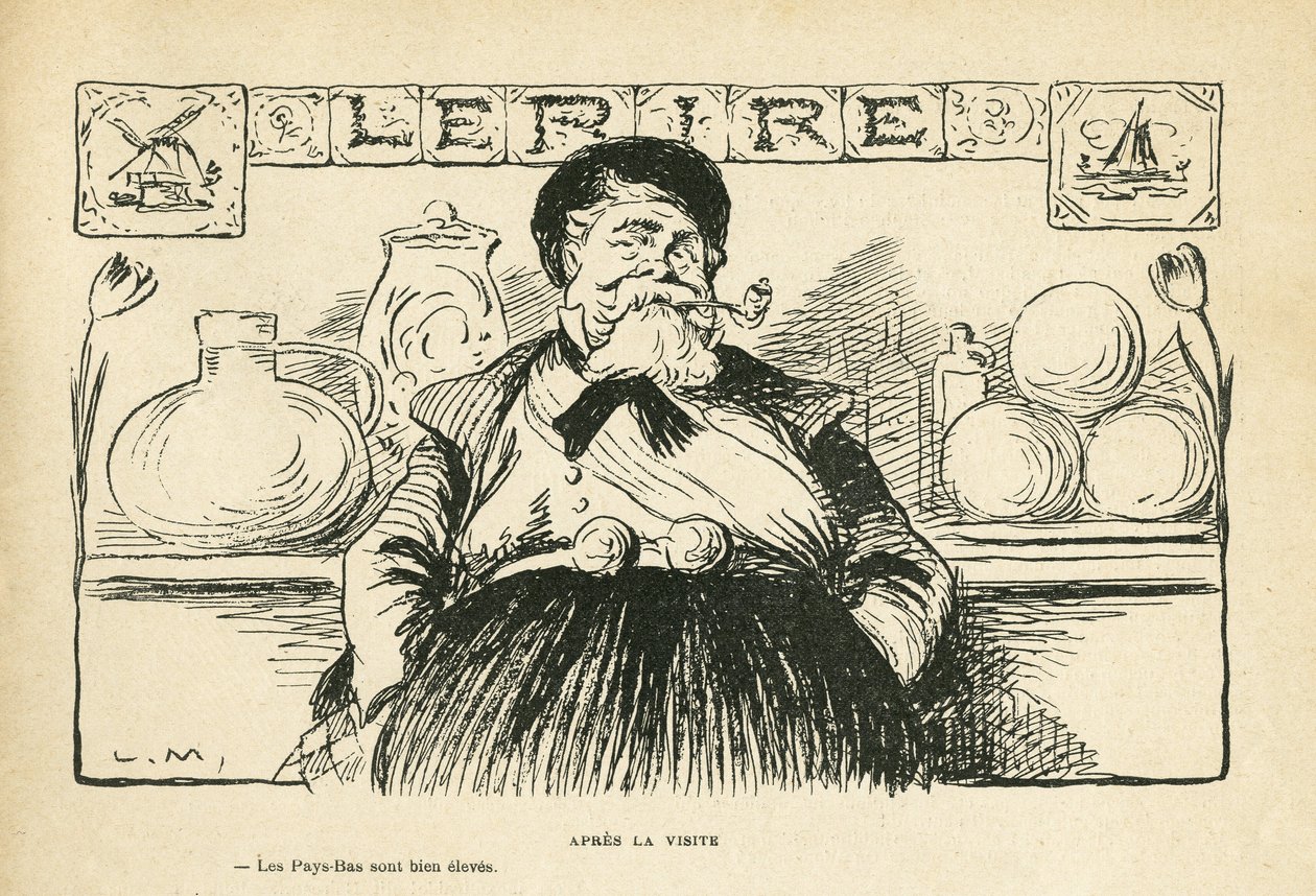 Illustration in Le Rire, 08/06/12 - After the visit of the President - Fallieres Armand by Lucien Metivet