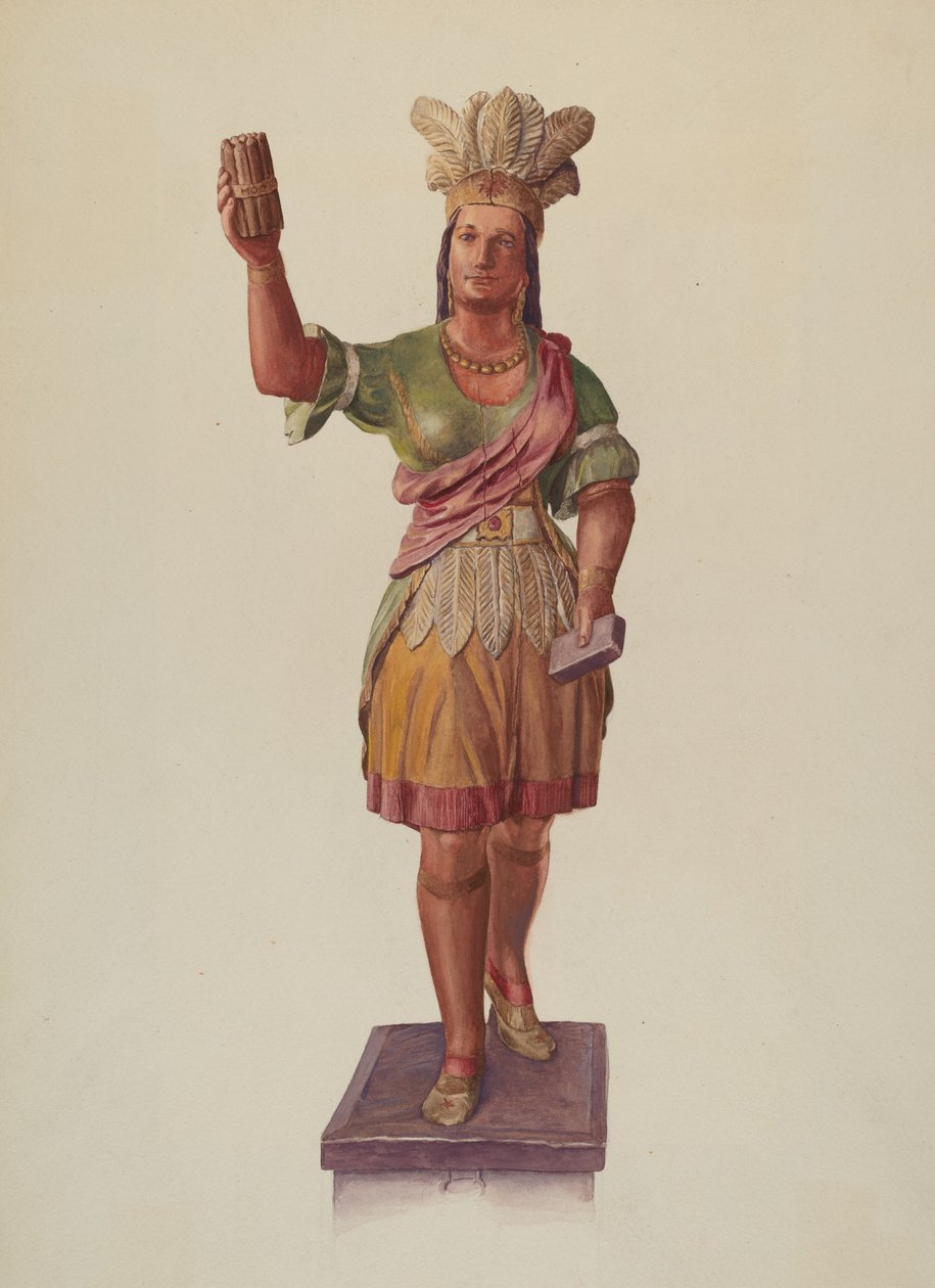 Cigar Store Pocahontas by Lucille Lacoursiere
