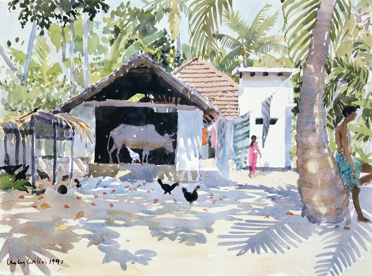 The Backwaters, Kerala, India, 1991 by Lucy Willis