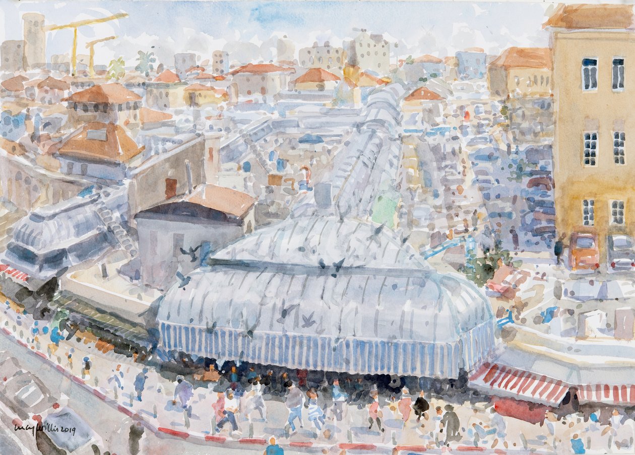 View from the Balcony, Mahane Yehuda, Jerusalem by Lucy Willis