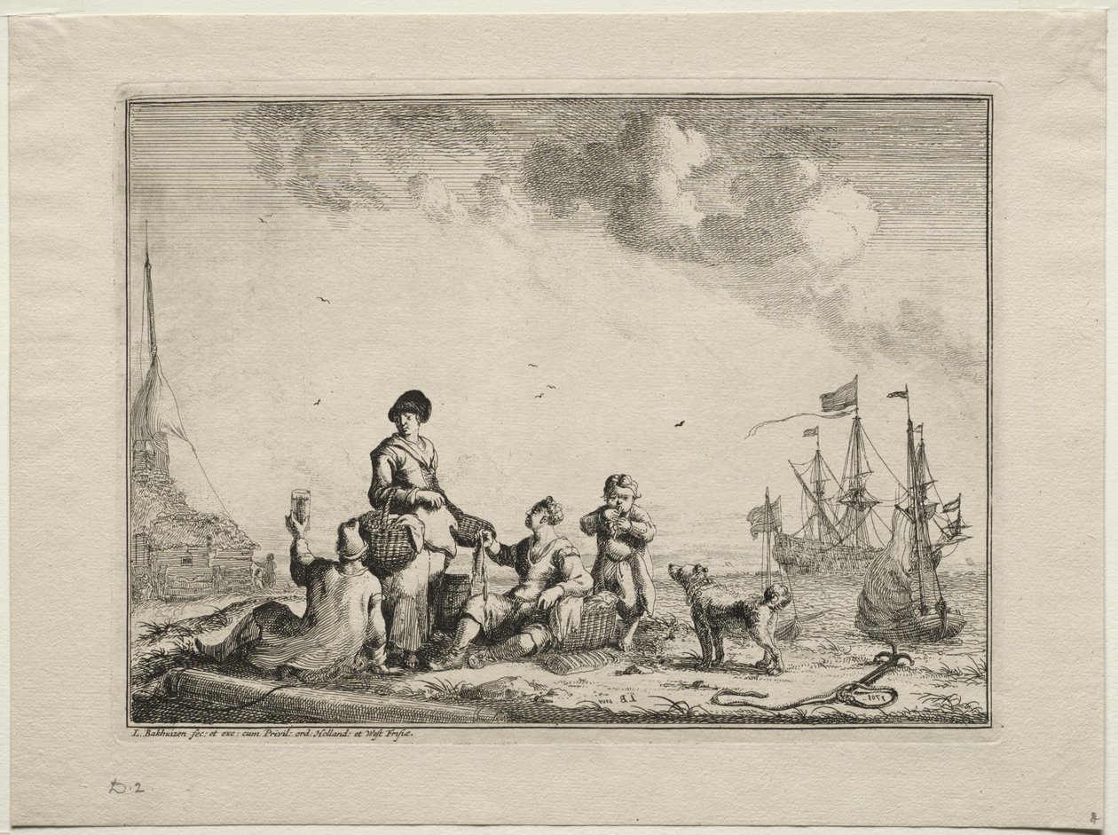 Fish Vendor by Ludolf Backhuysen