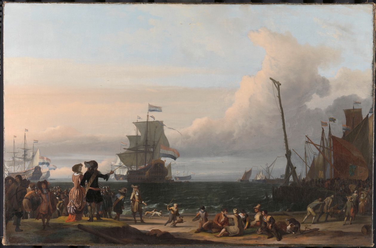 Dutch Ships in the Roads of Texel by Ludolf Bakhuizen