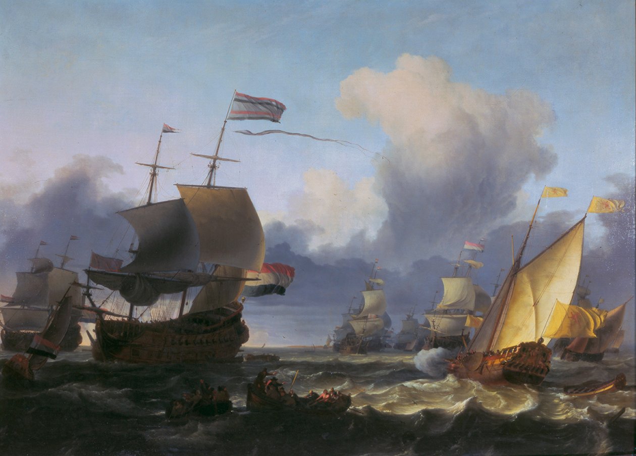 The Handover of Command to Admiral de Ruyter off the Coast of Texel, 18 June 1665 by Ludolf Bakhuizen