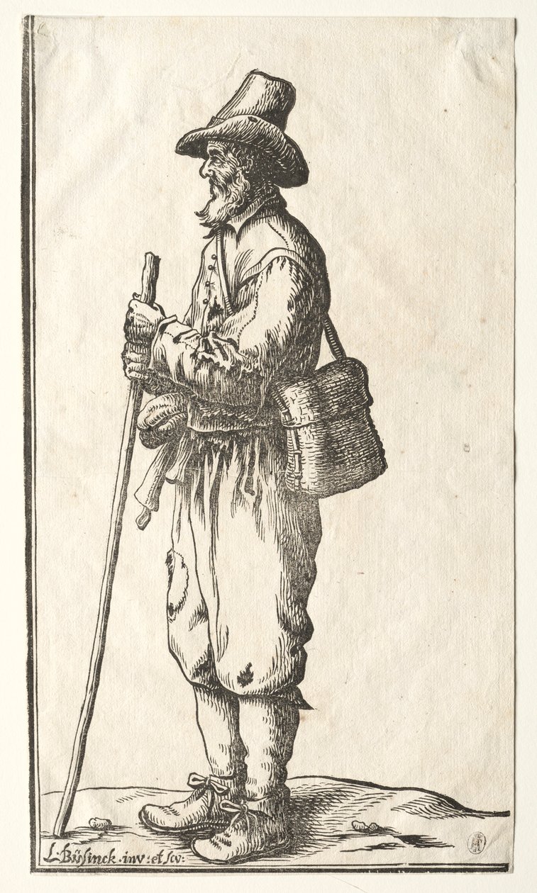 Beggar in Profile Toward Left by Ludolph Büsinck