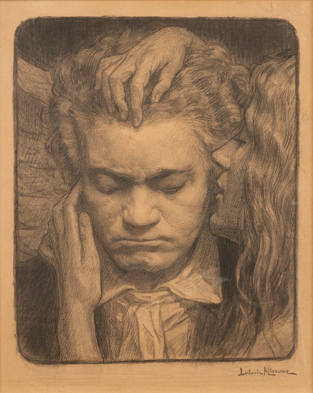 Beethoven Listening to a Muse by Ludovic Alleaume