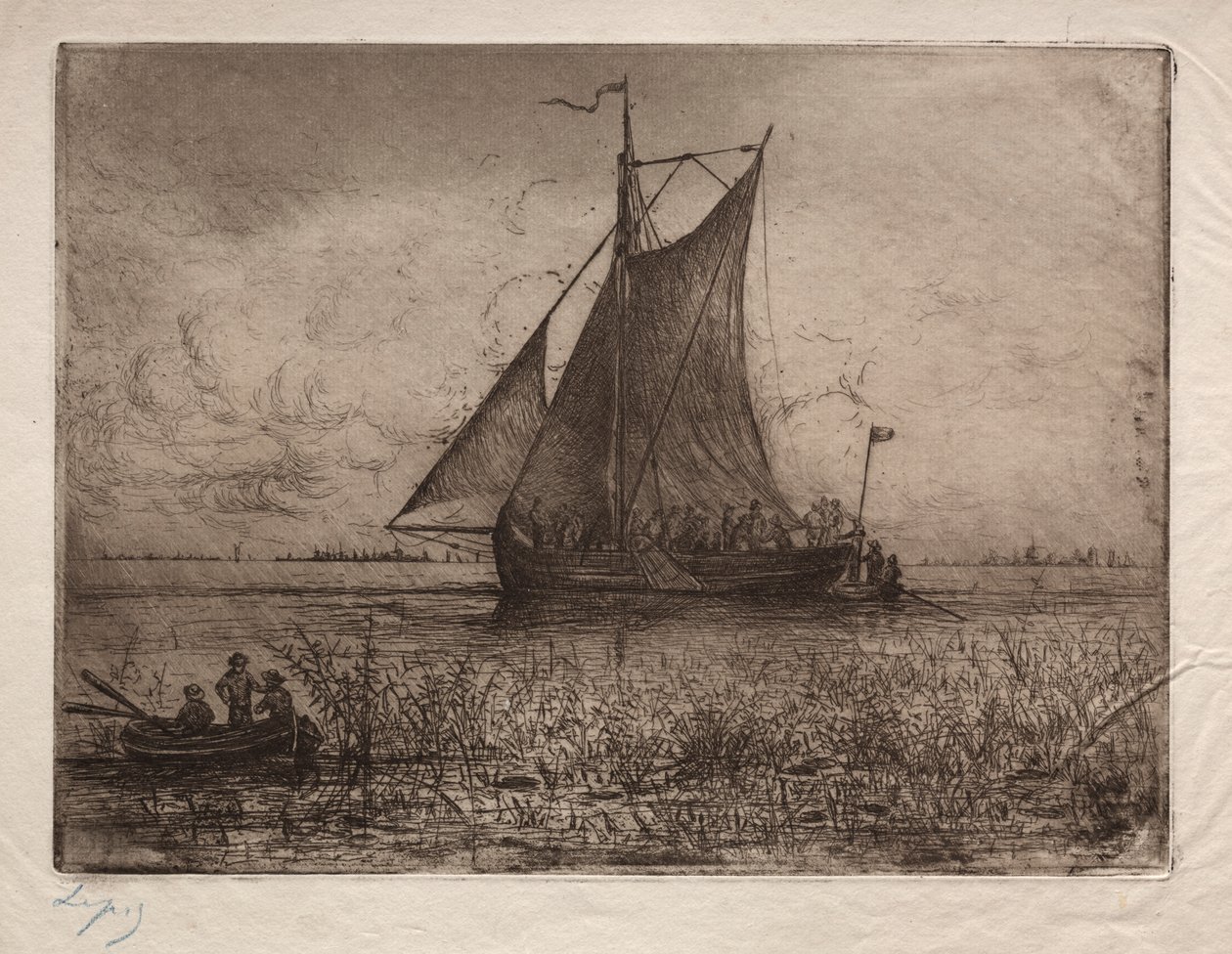 Dutch Riverscape by Ludovic Napoléon, Vicomte Lepic