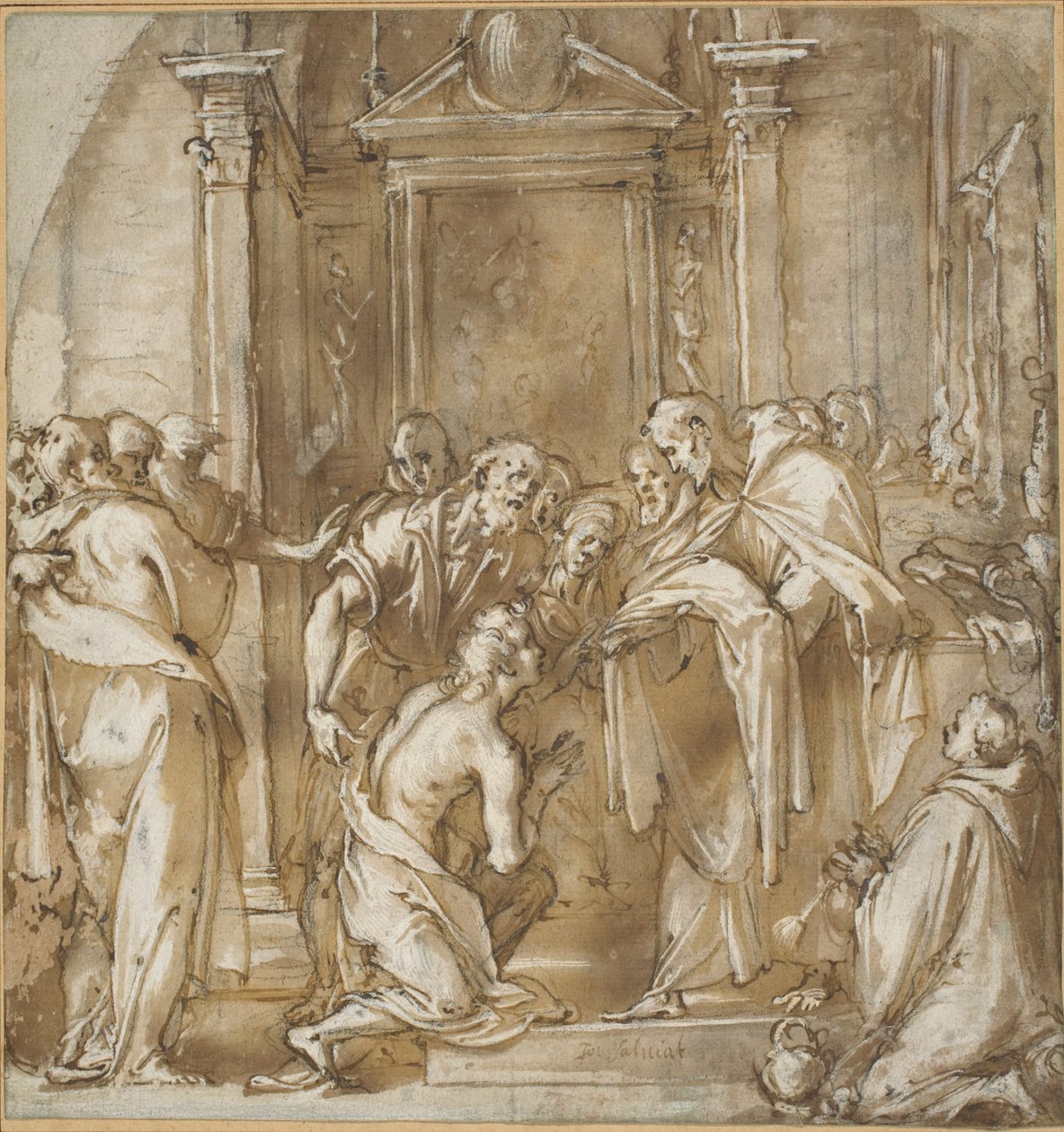 Saint Vincent Ferrer Taking His Vestments by Ludovico Cardi called Cigoli