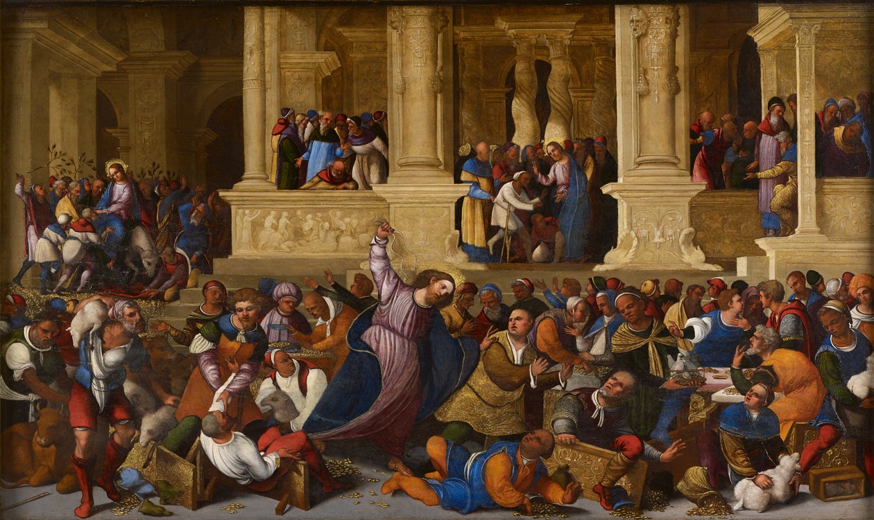 Christ ejecting the Money Changers from the Temple by Ludovico Mazzolino