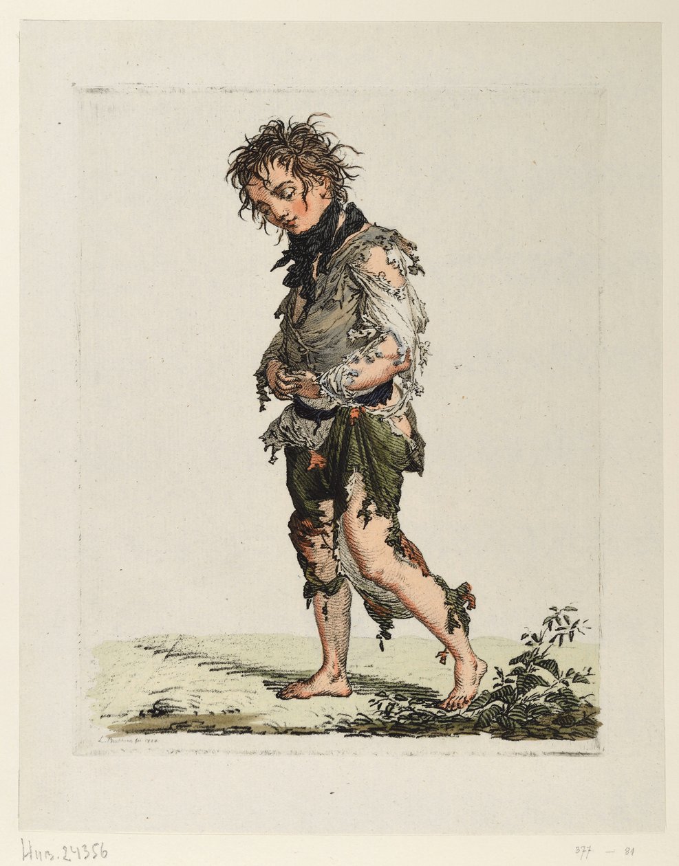 Walking Beggar Boy by Ludwig Buchhorn