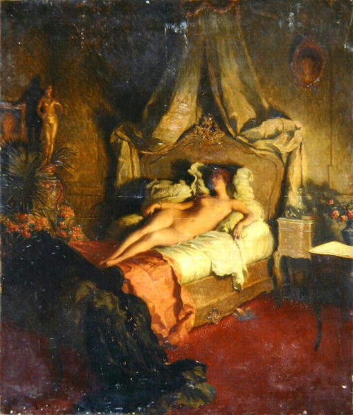Nude on a Red Bed by Ludwig Deutsch