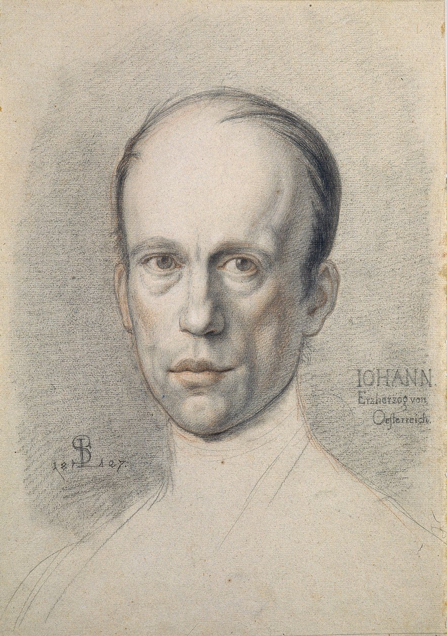 Portrait of Archduke John of Austria by Ludwig Ferdinand Schnorr von Carolsfeld