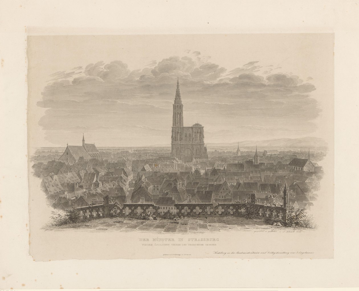View of the Cathedral of Strasbourg by Ludwig Friedrich Schnell