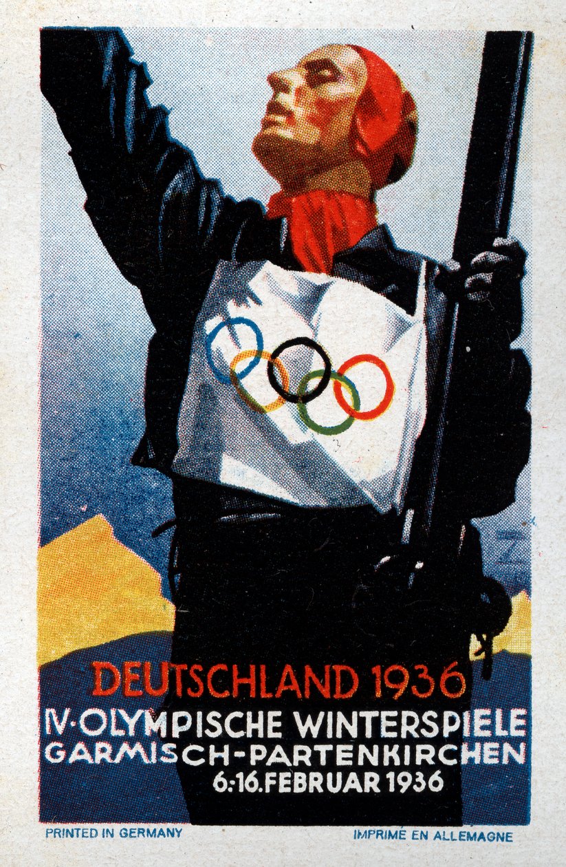 Poster of the IV Olympic Games in Garmisch-Partenkirchen by Ludwig Hohlwein