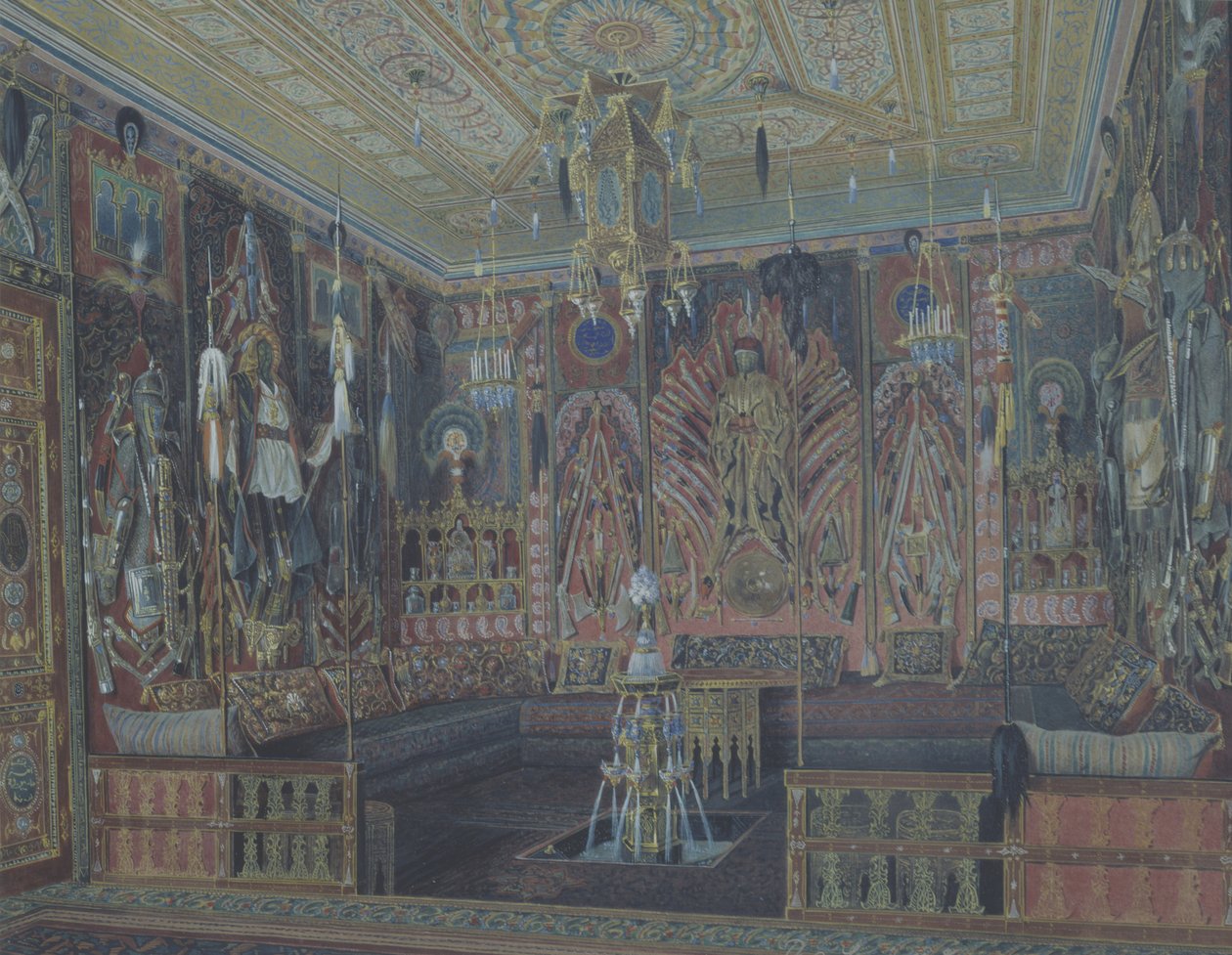 The Asiatic Turkish Room in the Great Palais in Tsarskoye Selo by Ludwig Premazzi