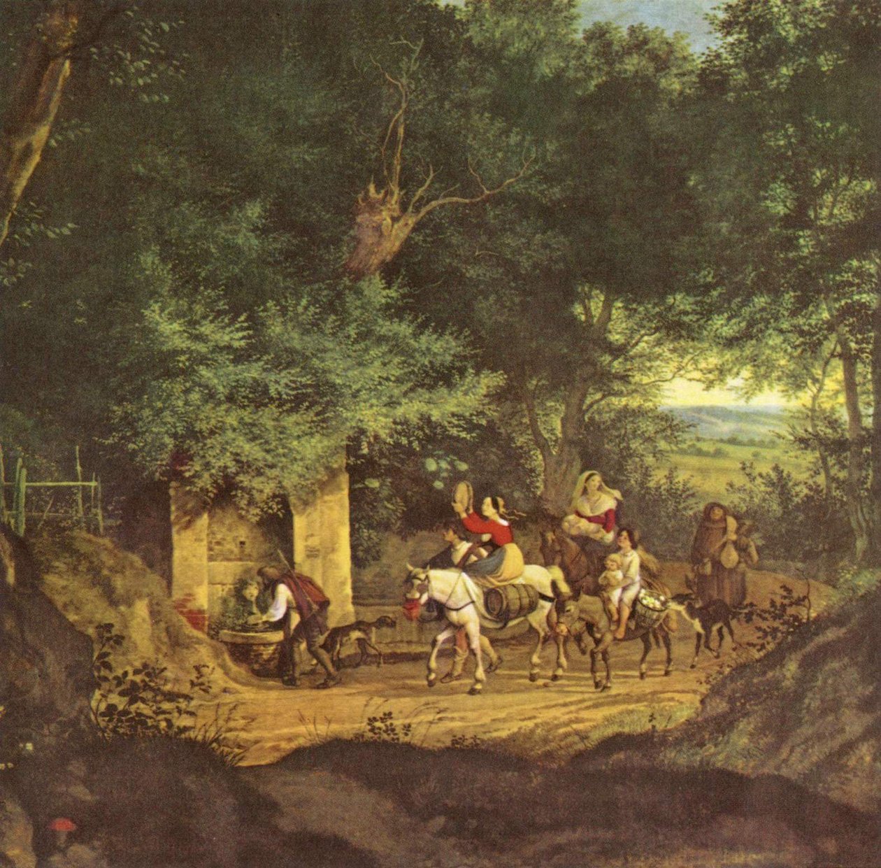 The Well in the Wood at Ariccia by Ludwig Richter