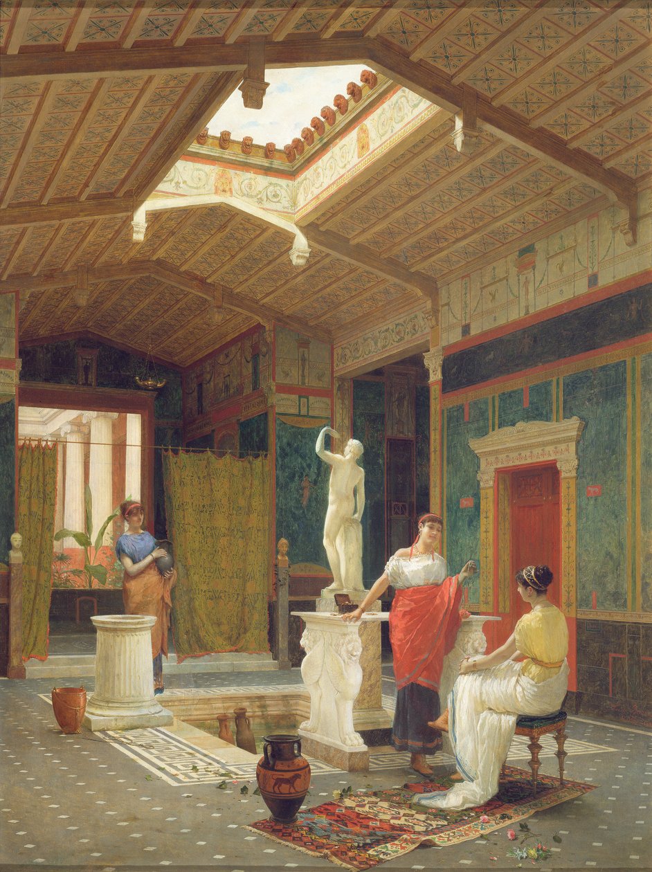 A Pompeian Interior, 1882 by Luigi Bazzani