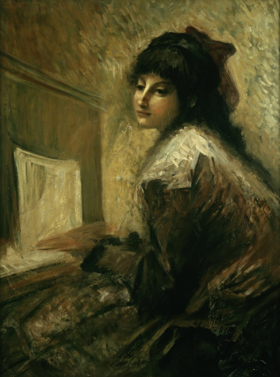 Girl at the Piano by Luigi Conconi