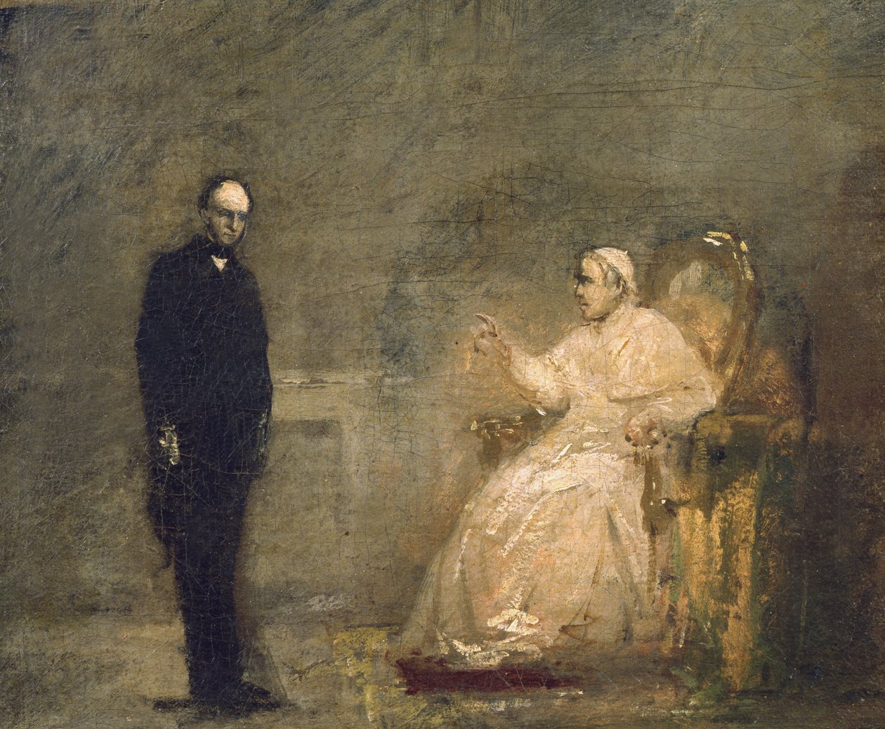 Pope Pius IX and a Representative of the Risorgimento by Luigi Galli