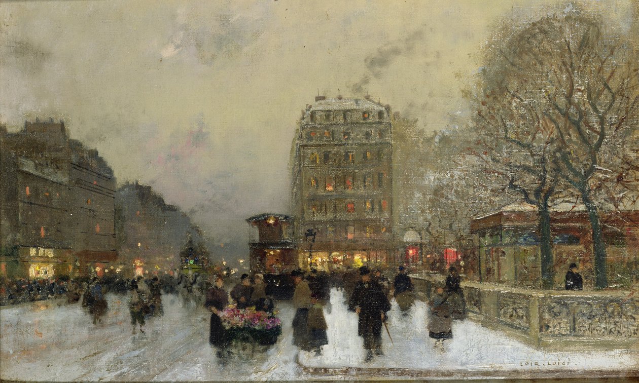 Paris Street Scene by Luigi Loir
