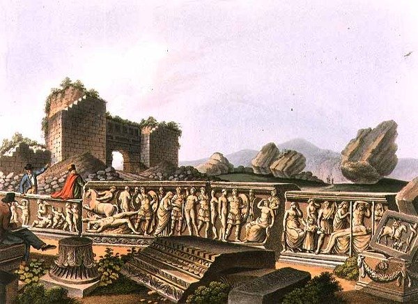 Fragments at Ephesus by Luigi (after) Mayer