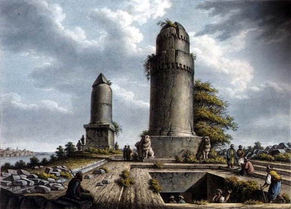 Monuments near Tortosa, pub. by William Watts by Luigi (after) Mayer