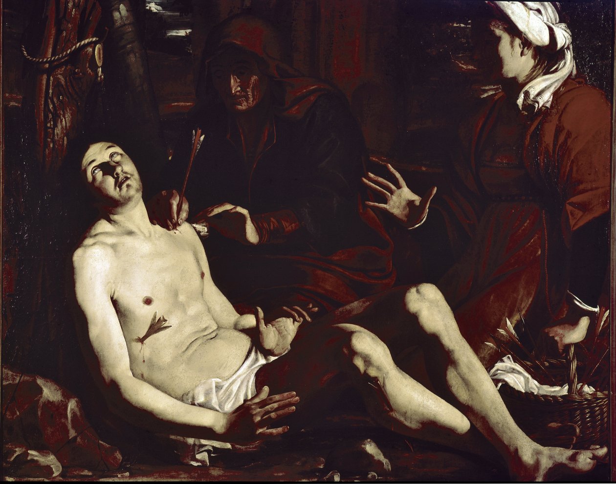 Saint Sebastian healed by the holy women by Luigi Miradori
