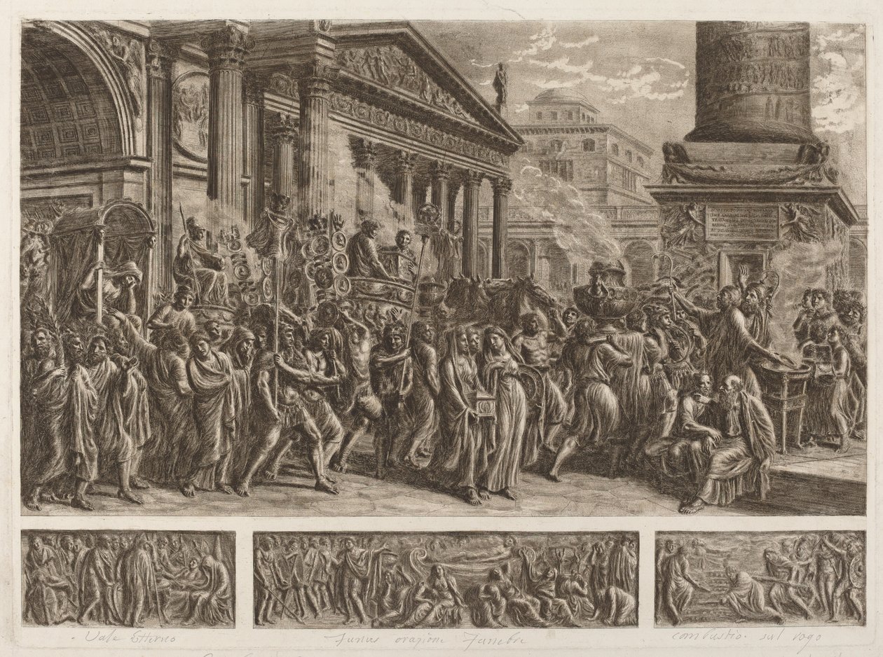 The Ashes of Trajan Carried in a Triumphal Procession by Luigi Ademollo