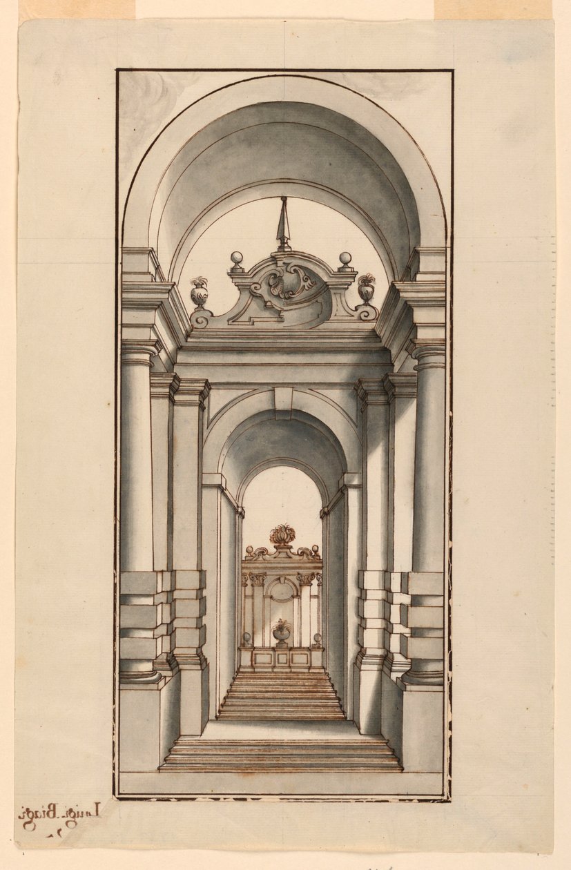 Entryway with Steps by Luigi Biagi