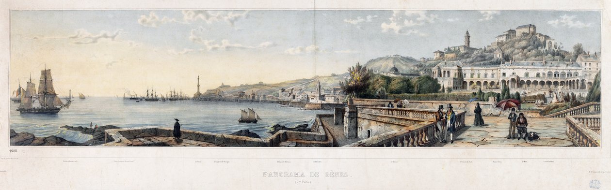 Panoramic View of the City of Genoa by Luigi Garibbo