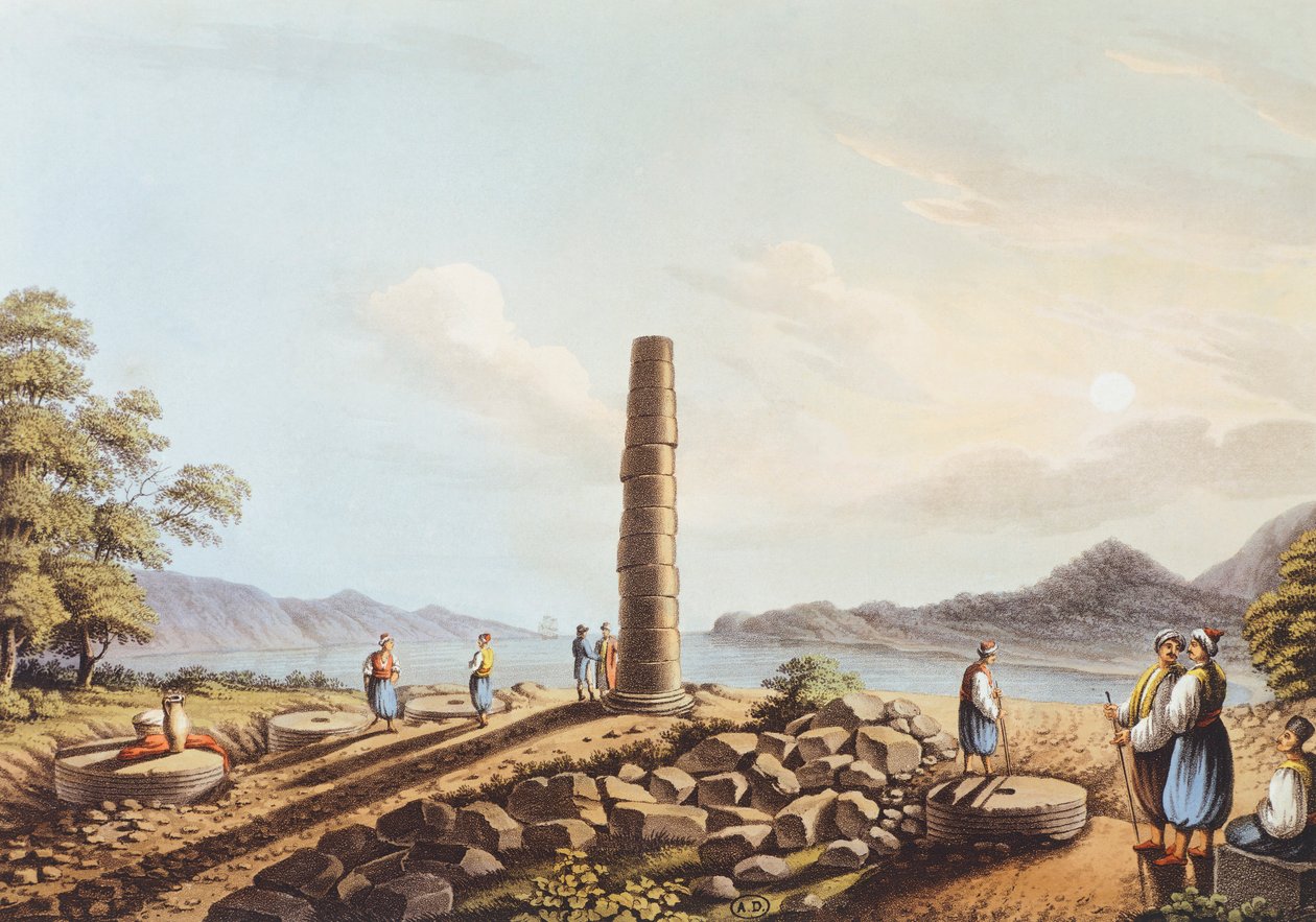 The Remains of the Temple of Hera in Samos by Luigi Mayer