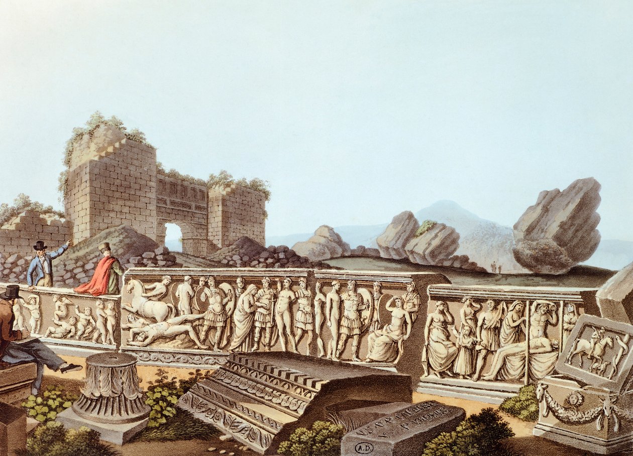 The Ruins of Ephesus in Turkey, Illustration by Luigi Mayer by Luigi Mayer