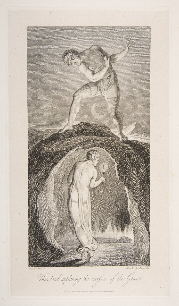 The Soul Exploring the Recesses of the Grave, from The Grave, a Poem by Robert Blair by Luigi Schiavonetti