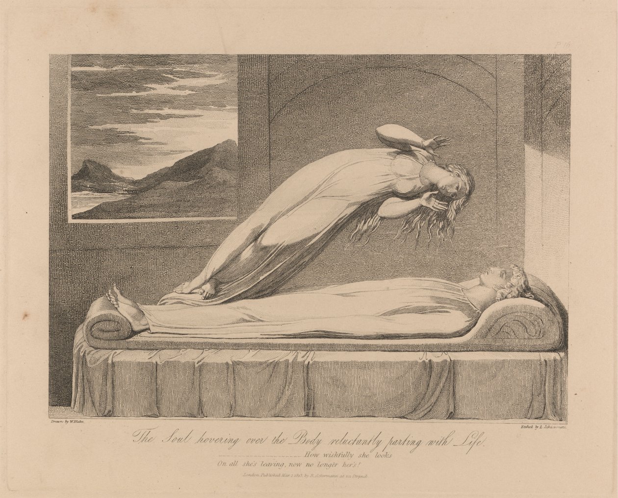 The Soul Hovering over the Body Reluctantly Parting with Life by Luigi Schiavonetti
