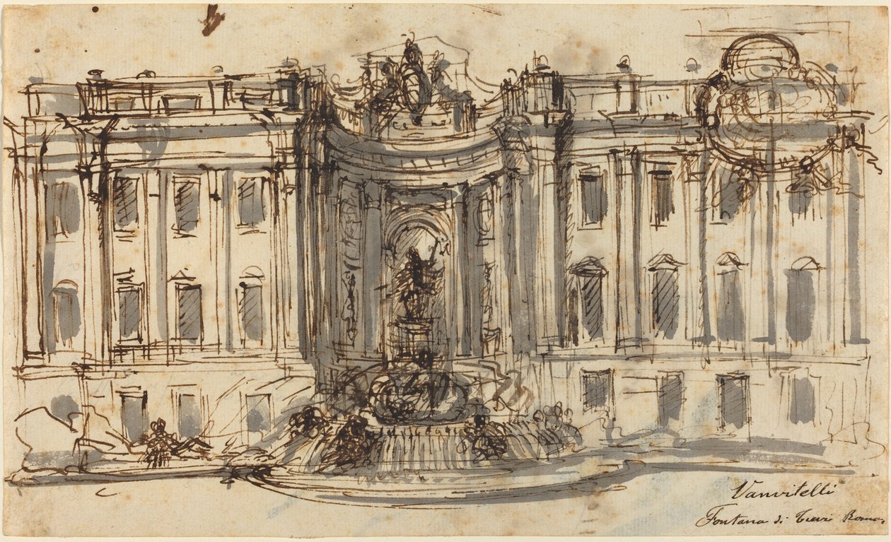 Proposal for the Trevi Fountain by Luigi Vanvitelli