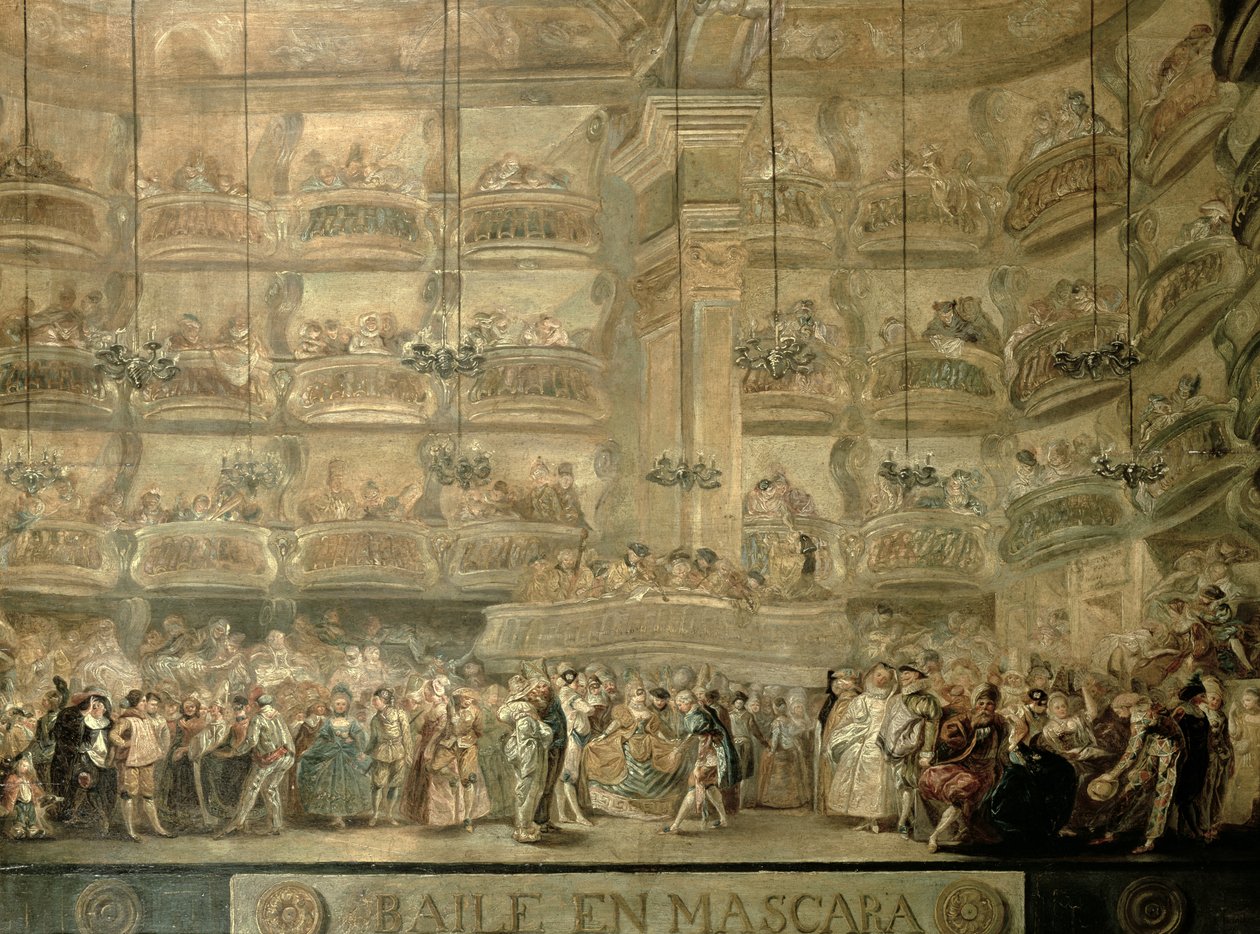 The Masked Ball, c.1767 by Luis Paret y Alcazar