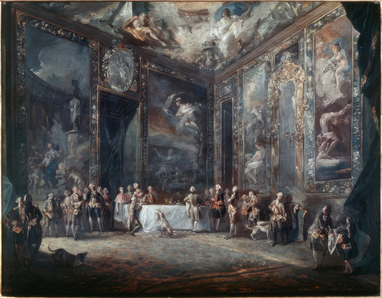 Charles III Dining in the Presence of the Court by Luis Paret y Alcazar