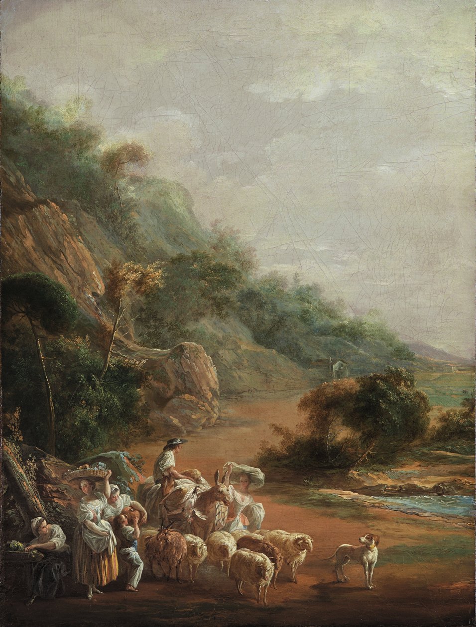 Scene with Villagers (detail) by Luis Paret y Alcazar