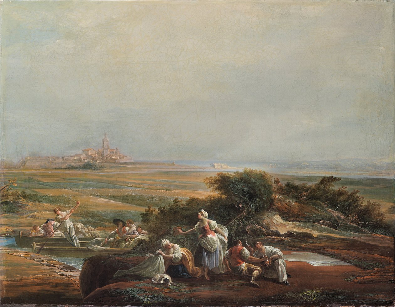 View of Fuenterrabía (detail) by Luis Paret y Alcazar