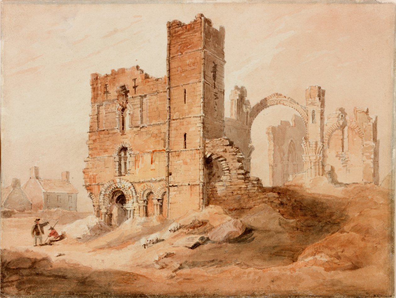 Lindisfarne Abbey - West Front by Luke Clennell
