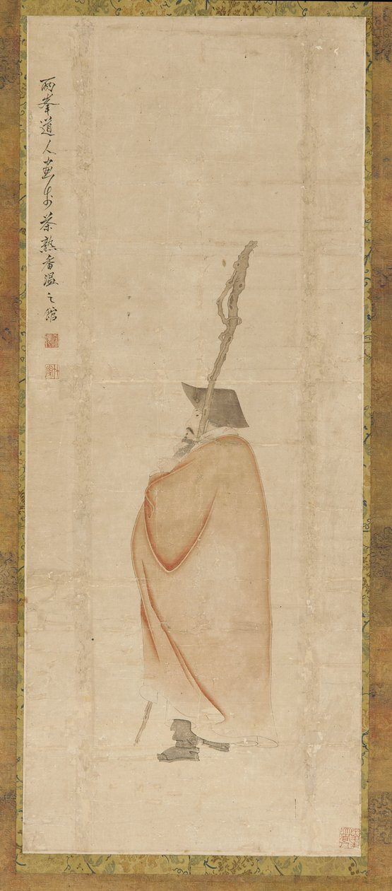 Standing man in a red coat, Qing dynasty, 18th century by Luo Ping