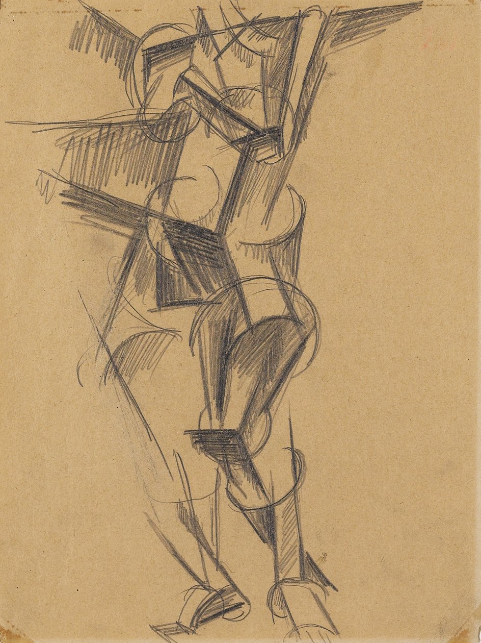 Cubist Man (Standing Figure) by Lyubov Sergeevna Popova